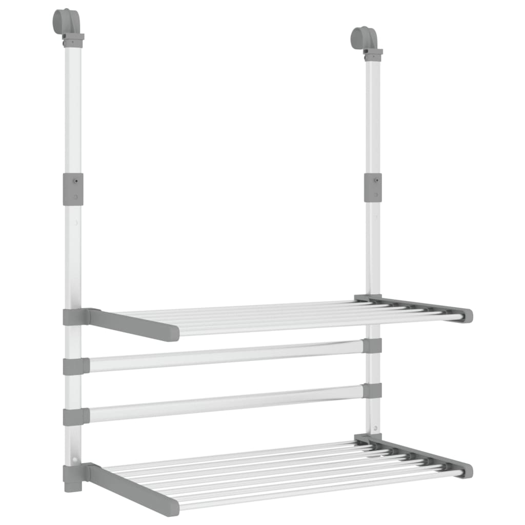 vidaXL Clothes Drying Rack for Balcony 54x25x42 cm Aluminium