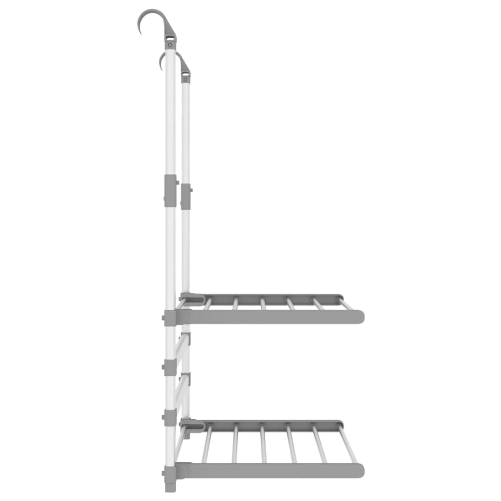 vidaXL Clothes Drying Rack for Balcony 54x25x42 cm Aluminium