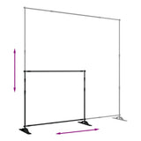 vidaXL Background Stand 254x243 cm Steel Black