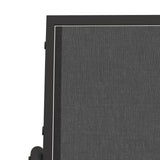 vidaXL 3-delige Loungeset schommel aluminium textileen zwart
