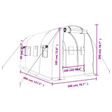 vidaXL Tuinkas met stalen frame 8 m² 4x2x2 m