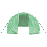 vidaXL Tuinkas met stalen frame 12 m² 4x3x2 m groen