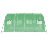vidaXL Tuinkas met stalen frame 12 m² 4x3x2 m groen