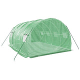 vidaXL Tuinkas met stalen frame 12 m² 4x3x2 m groen