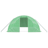 vidaXL Tuinkas met stalen frame 16 m² 4x4x2 m groen