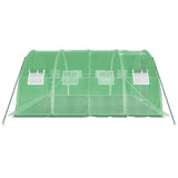 vidaXL Tuinkas met stalen frame 16 m² 4x4x2 m groen