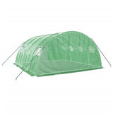 vidaXL Tuinkas met stalen frame 16 m² 4x4x2 m groen