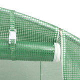 vidaXL Tuinkas met stalen frame 16 m² 4x4x2 m groen