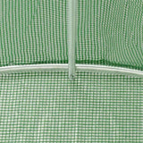 vidaXL Kas met stalen frame groen 24 m² 6x4x2,85 m