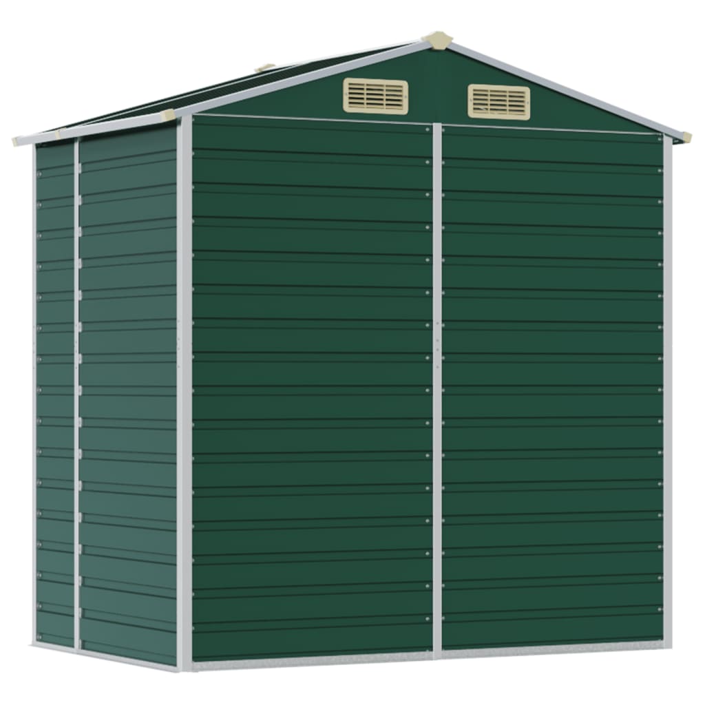 vidaXL Tuinschuur 191x130x198 cm gegalvaniseerd staal groen