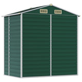 vidaXL Tuinschuur 191x130x198 cm gegalvaniseerd staal groen