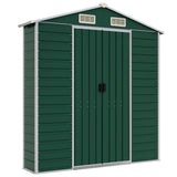 vidaXL Tuinschuur 191x130x198 cm gegalvaniseerd staal groen