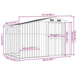 vidaXL Tuinschuur 277x192,5x179 cm gegalvaniseerd staal groen