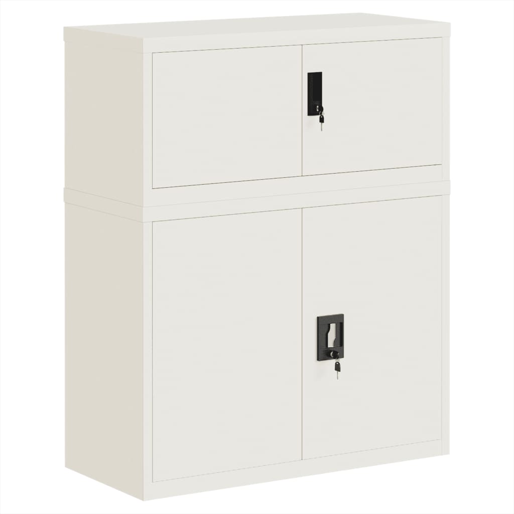 vidaXL Filing Cabinet 90x40x110 cm Steel White