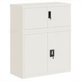 vidaXL Filing Cabinet 90x40x110 cm Steel White