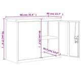 vidaXL Filing Cabinet 90x40x110 cm Steel White