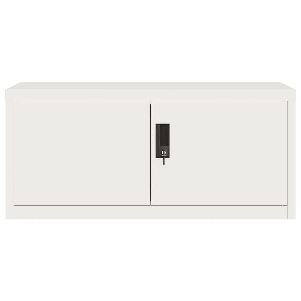 vidaXL Filing Cabinet 90x40x110 cm Steel White