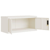 vidaXL Filing Cabinet 90x40x110 cm Steel White