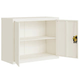 vidaXL Filing Cabinet 90x40x110 cm Steel White