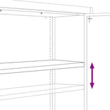 vidaXL Filing Cabinet 90x40x110 cm Steel White