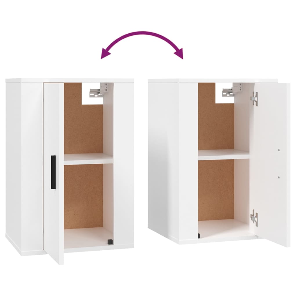 vidaXL 2-delige Tv-meubelset bewerkt hout wit