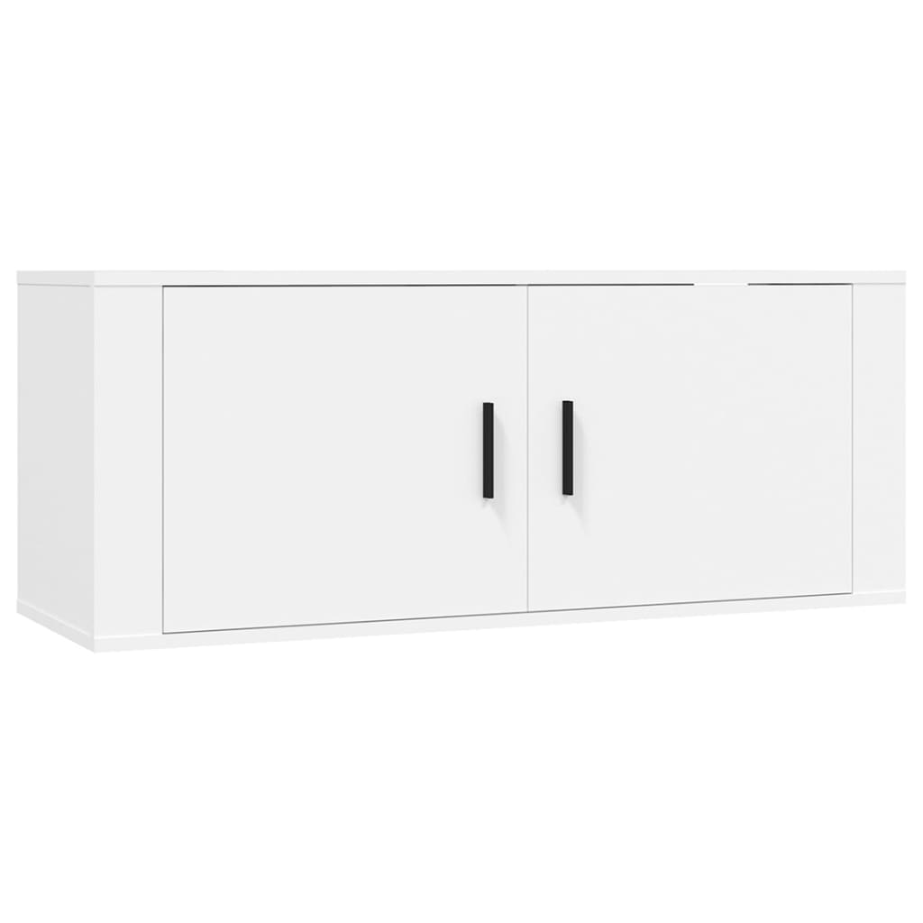 vidaXL 3-delige Tv-meubelset bewerkt hout wit