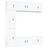 vidaXL 7-delige Tv-meubelset bewerkt hout wit