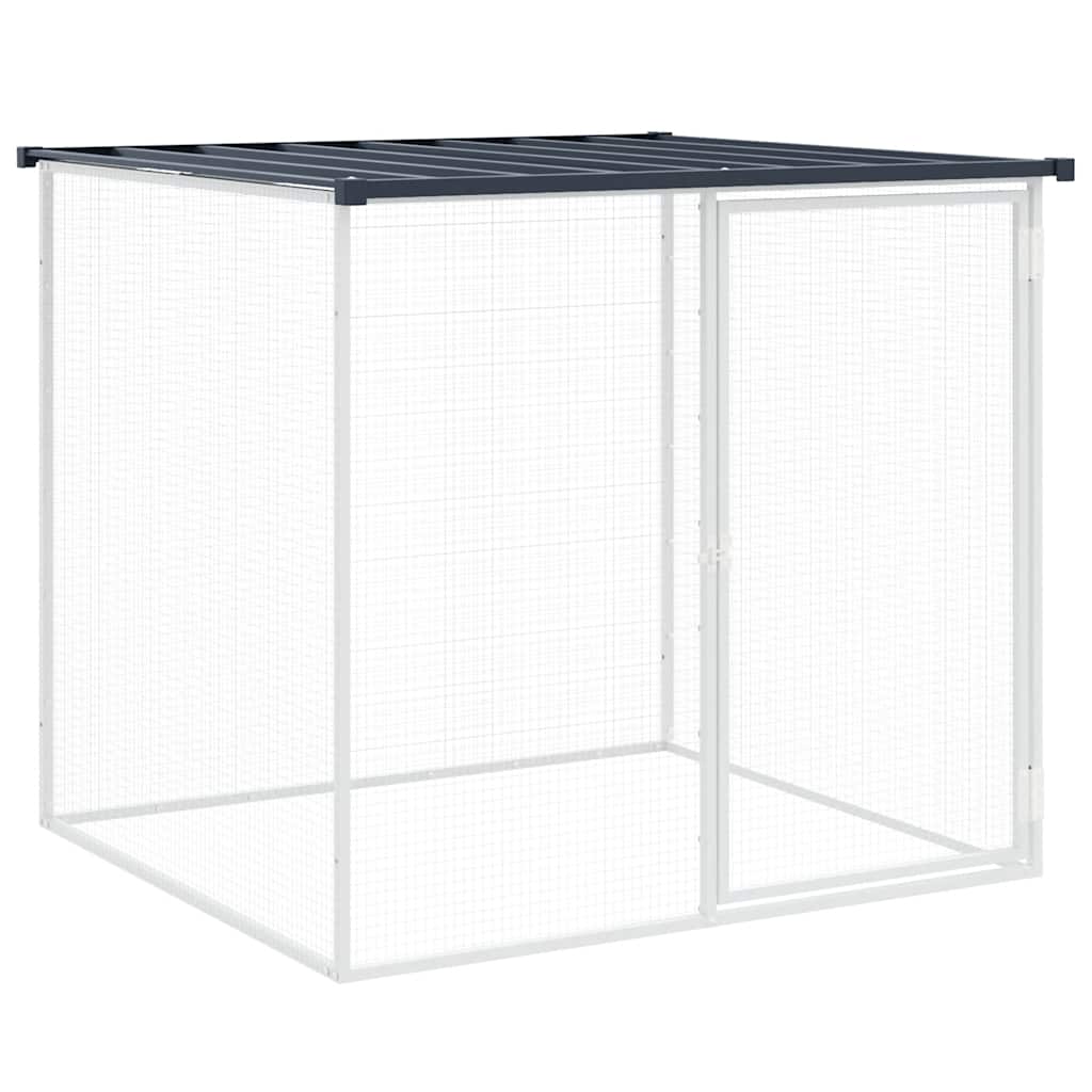 vidaXL Chicken Coop with Roof 103x98x90 cm Galvanised Steel Anthracite