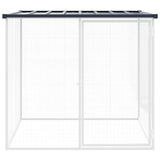 vidaXL Chicken Coop with Roof 103x98x90 cm Galvanised Steel Anthracite