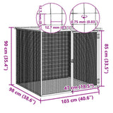 vidaXL Chicken Coop with Roof 103x98x90 cm Galvanised Steel Anthracite