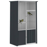 vidaXL Aviary 115x78x200 cm Galvanized Steel Anthracite