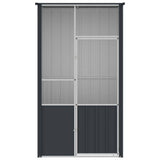 vidaXL Aviary 115x78x200 cm Galvanized Steel Anthracite
