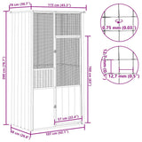 vidaXL Aviary 115x78x200 cm Galvanized Steel Anthracite