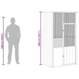 vidaXL Aviary 115x78x200 cm Galvanized Steel Anthracite