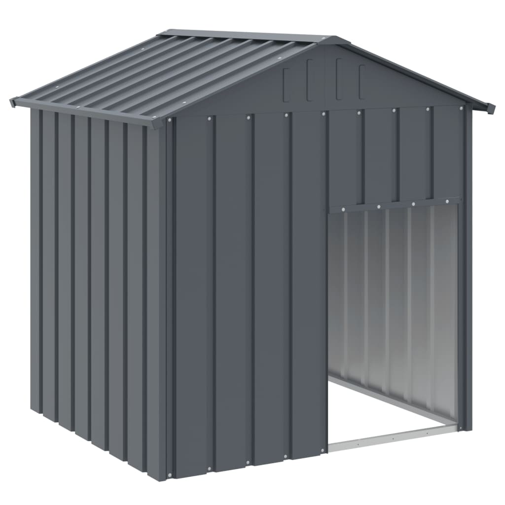vidaXL Hondenhok met dak 117x103x123 cm gegalvaniseerd staal antraciet