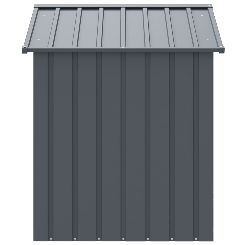 vidaXL Hondenhok met dak 117x103x123 cm gegalvaniseerd staal antraciet