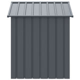 vidaXL Hondenhok met dak 117x103x123 cm gegalvaniseerd staal antraciet