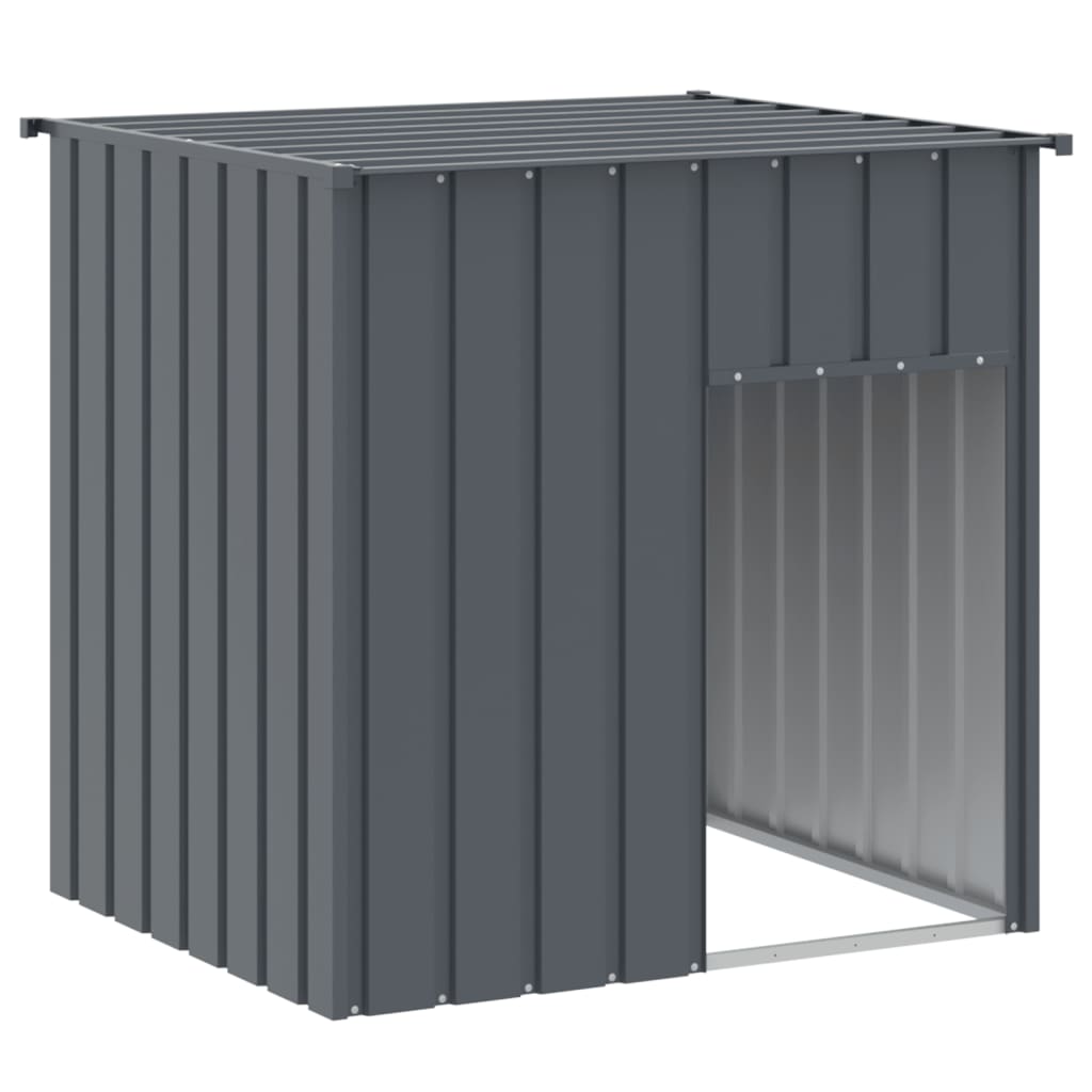 vidaXL Dog Kennel with Roof Anthracite 110x103x109 cm Galvanized Steel