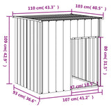 vidaXL Dog Kennel with Roof Anthracite 110x103x109 cm Galvanized Steel