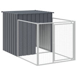 vidaXL Hondenhok met dak 110x201x110 cm gegalvaniseerd staal antraciet