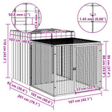 vidaXL Kippenhok met ren antraciet 110x201x110 cm gegalvaniseerd staal