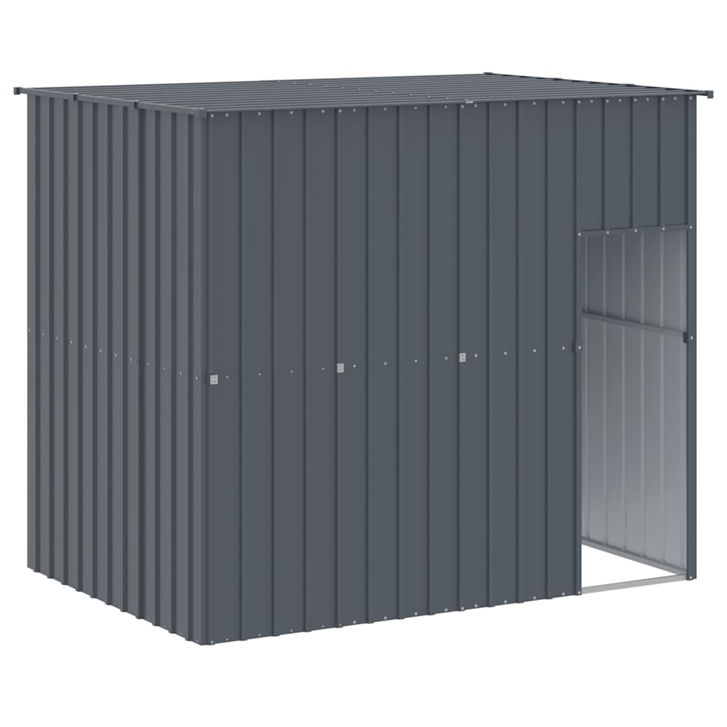 vidaXL Dog Kennel with Roof 214x153x181 cm Galvanized Steel Anthracite