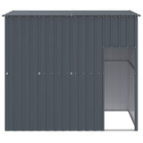 vidaXL Dog Kennel with Roof 214x153x181 cm Galvanized Steel Anthracite