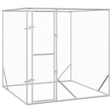 vidaXL Outdoor Dog Kennel 2x2x2 m Galvanized Steel Silver