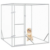 vidaXL Outdoor Dog Kennel 2x2x2 m Galvanized Steel Silver