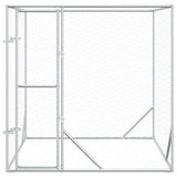 vidaXL Outdoor Dog Kennel 2x2x2 m Galvanized Steel Silver