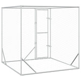 vidaXL Outdoor Dog Kennel 2x2x2 m Galvanized Steel Silver