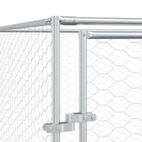 vidaXL Outdoor Dog Kennel 2x2x2 m Galvanized Steel Silver