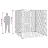 vidaXL Outdoor Dog Kennel 2x2x2 m Galvanized Steel Silver