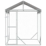 vidaXL Dog Kennel with Roof 2x2x2.5 m Galvanized Steel Silver